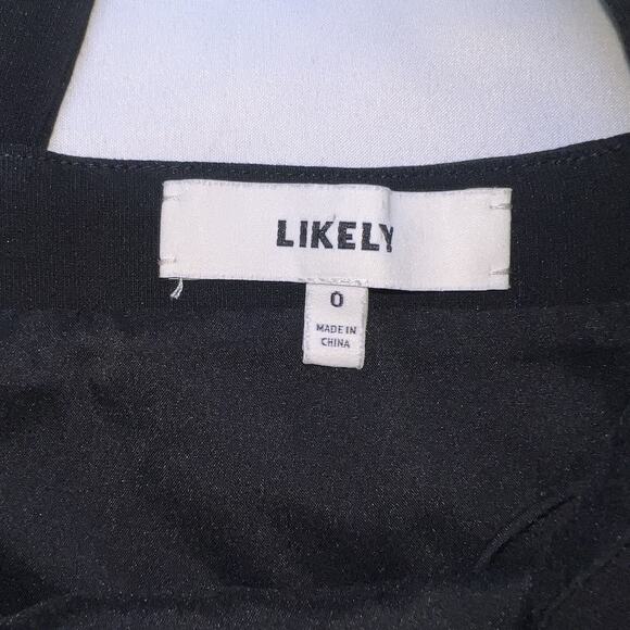 Likely Remington Dress Size 0 Black Fit & Flare Mini Cross Back Party Cocktail - Picture 7 of 16